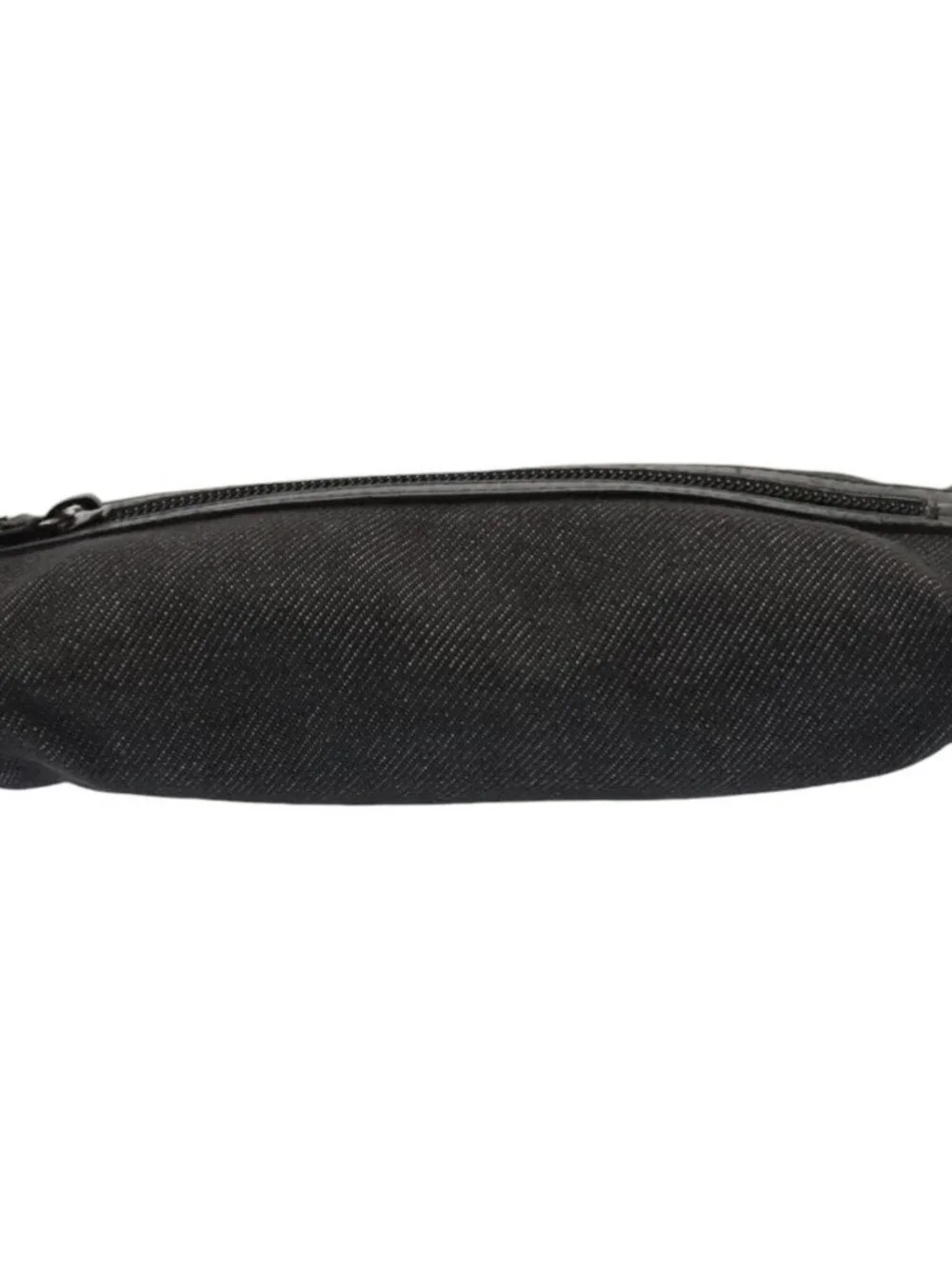 GUCCI Pouch Denim Gray Silver 90627 Auth ac3227